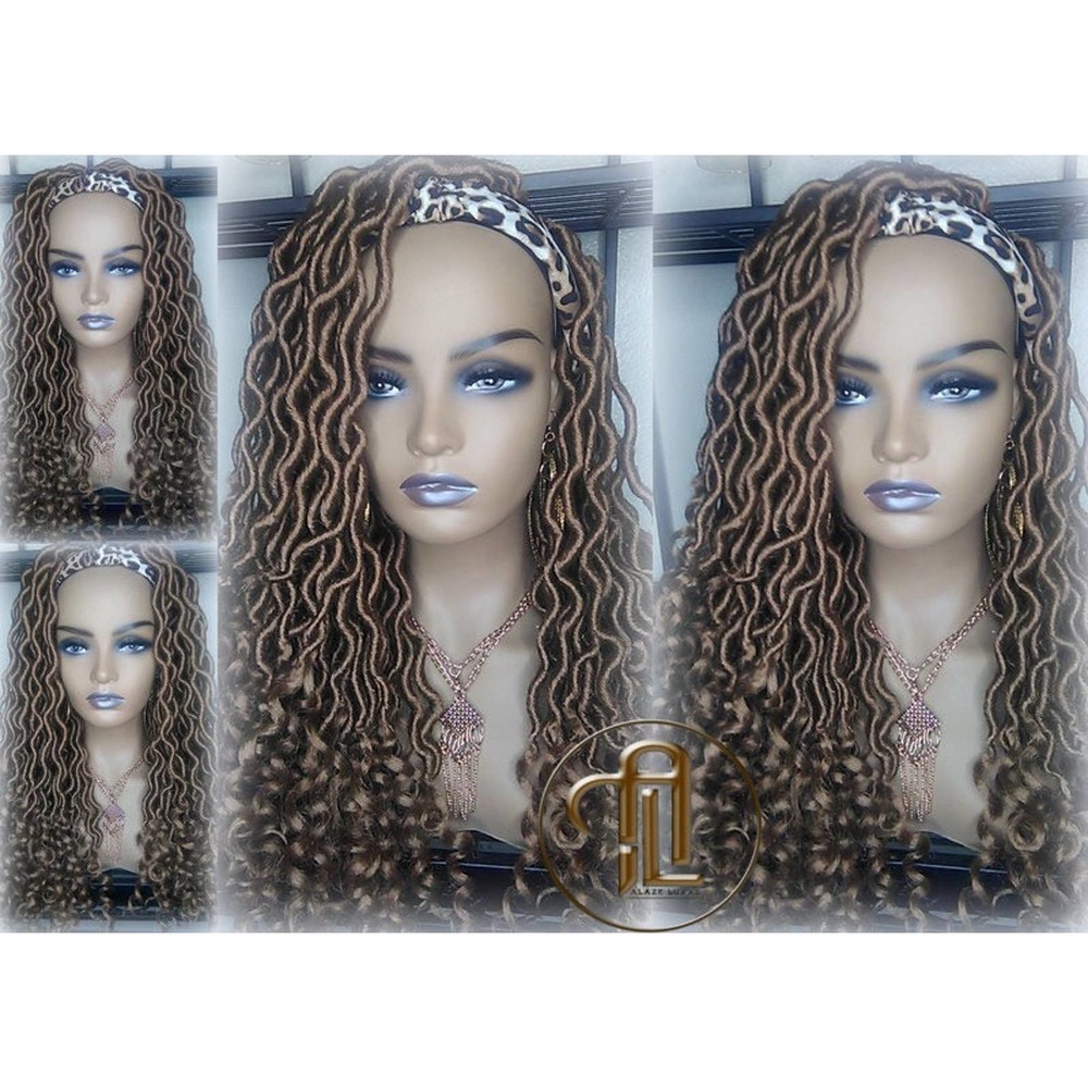 Headband Wig Blonde Honey Goddess Faux Gypsy Bohemian Boho Dread Loc  #27 Wavy